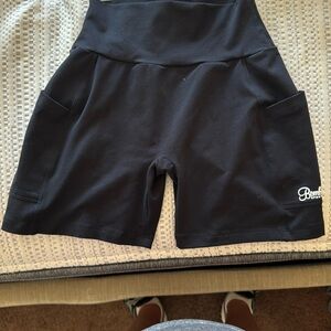 Bombshell Sportswear Black Bike Shorts High Waist Stretch